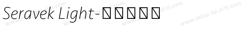 Seravek Light字体转换